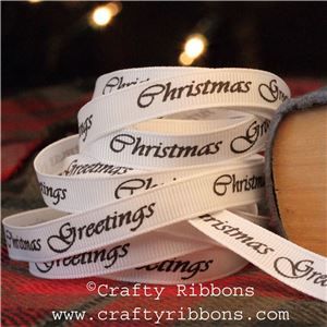 Vintage Christmas Past Ribbon - Christmas Greetings
